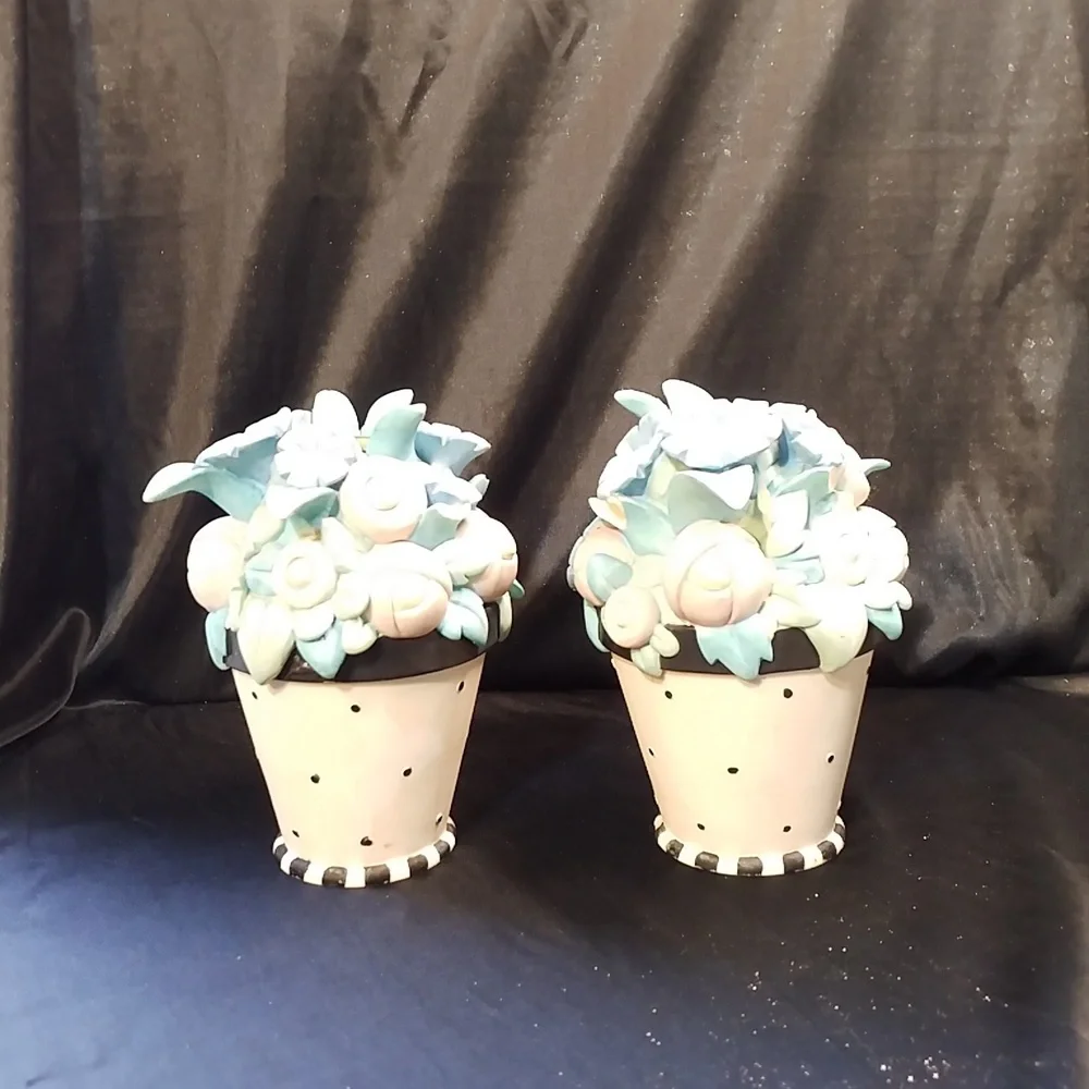 3/$25 CANDLE HOLDERS By MARY ENGELBREIT Set of 2 TAPER Vintage 1999